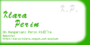 klara perin business card